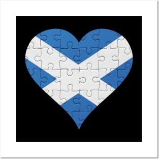 Scottish Jigsaw Puzzle Heart Design - Gift for Scottish With Scotland Roots Posters and Art